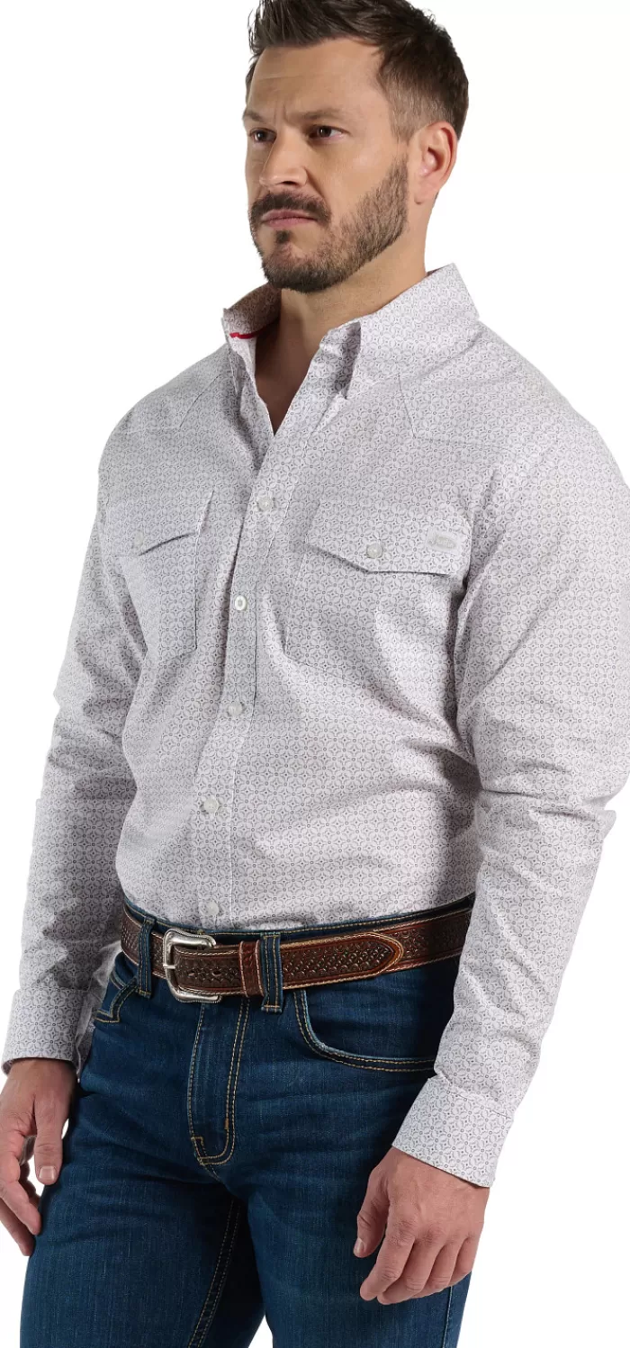 American Paint Mens Woven Shirt^Justin Boots Cheap