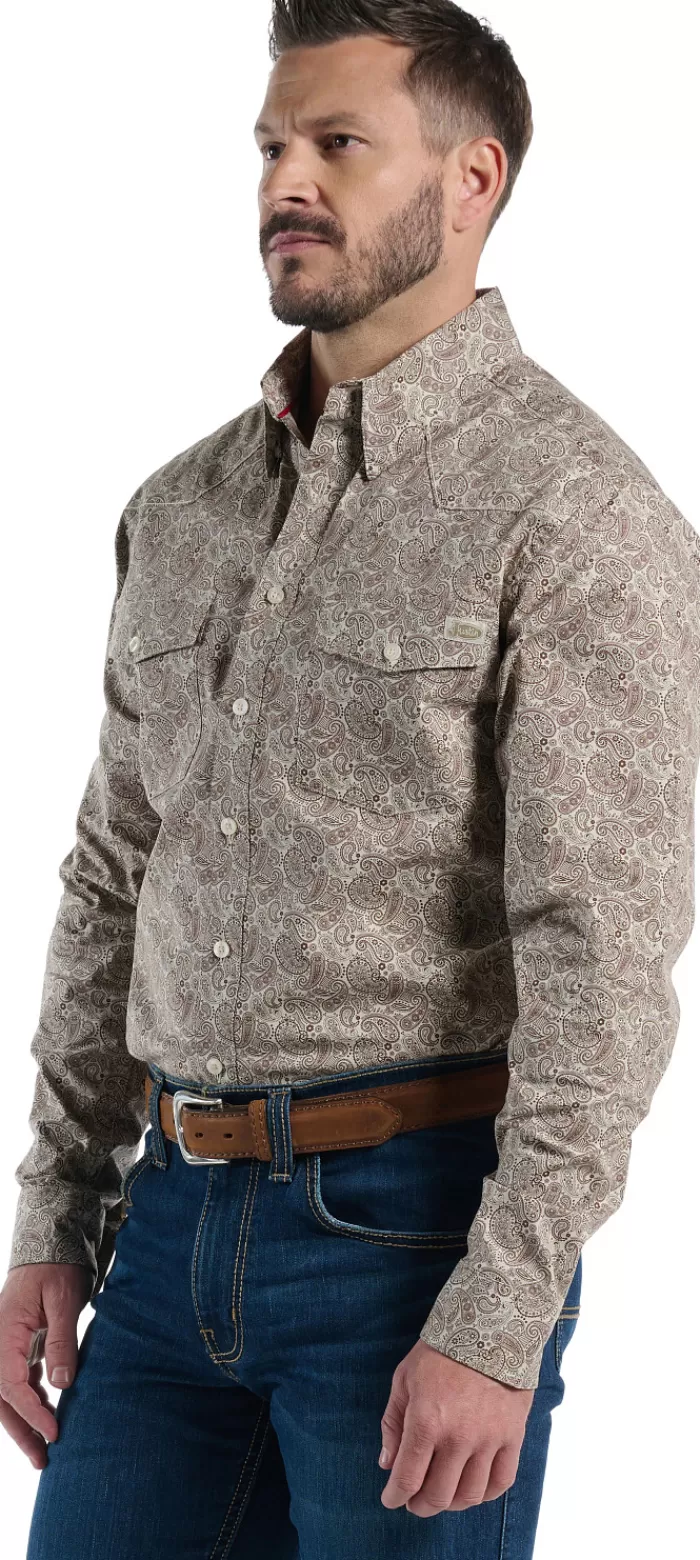 American Paint Mens Woven Shirt^Justin Boots New