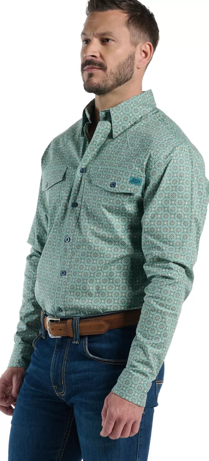 American Paint Mens Woven Shirt^Justin Boots Clearance