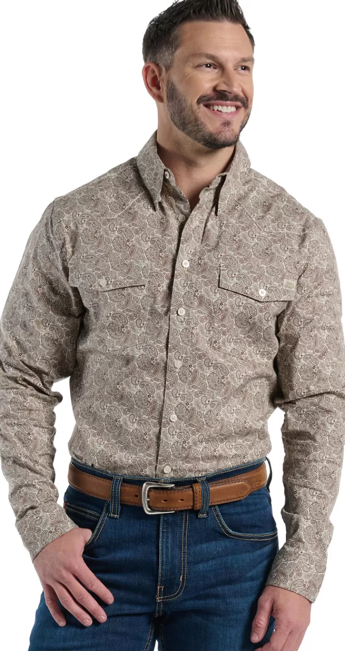 American Paint Mens Woven Shirt^Justin Boots New