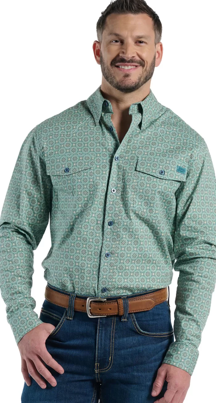 American Paint Mens Woven Shirt^Justin Boots Clearance