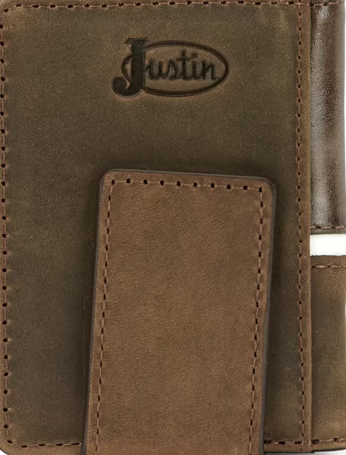 Basket Weave Card Wallet^Justin Boots Discount