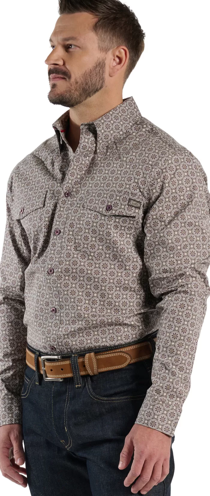 Chestnut Mens Woven Shirt^Justin Boots Cheap