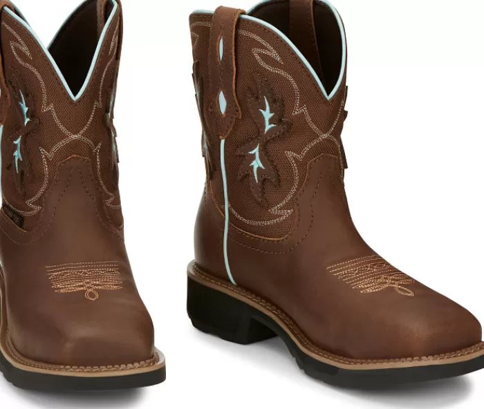 Chisel 8" Nano Composite Toe Waterproof Work Boot^Justin Boots Cheap