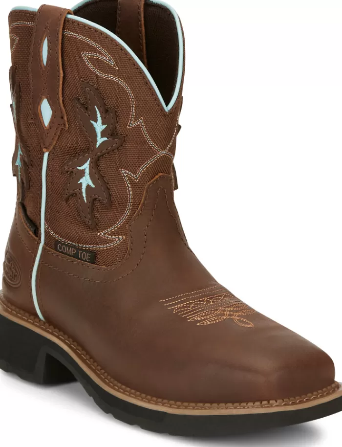 Chisel 8" Nano Composite Toe Waterproof Work Boot^Justin Boots Cheap