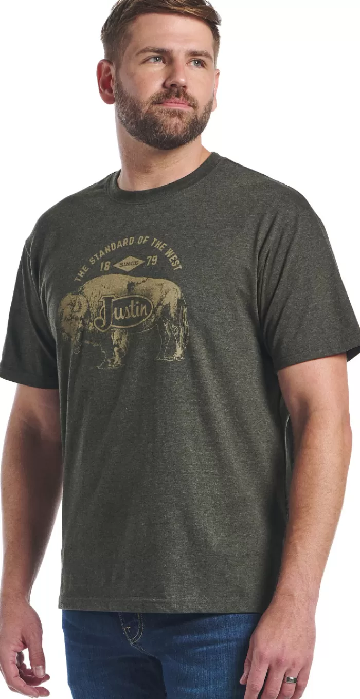 Justin Men's Bison Tee^Justin Boots Best Sale