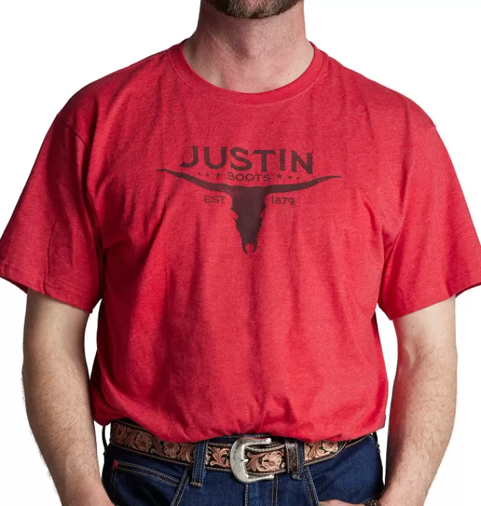 Justin Men's Bull Skull Tee^Justin Boots Store