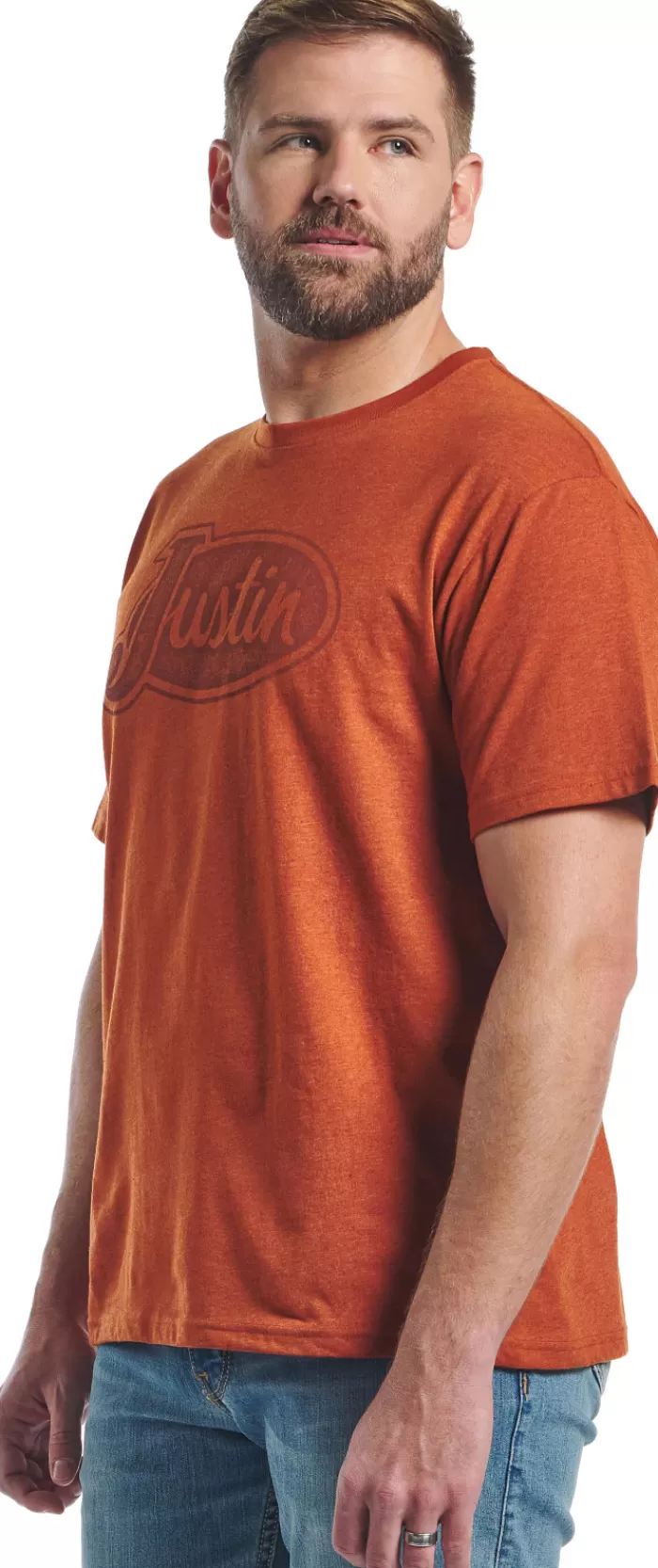 Justin Men's Logo Tee^Justin Boots Cheap