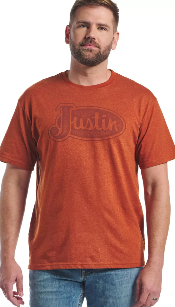 Justin Men's Logo Tee^Justin Boots Cheap
