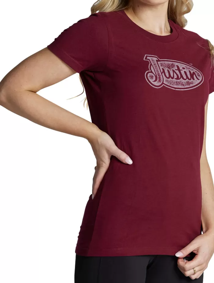 Justin Women's Logo Tee^Justin Boots Online