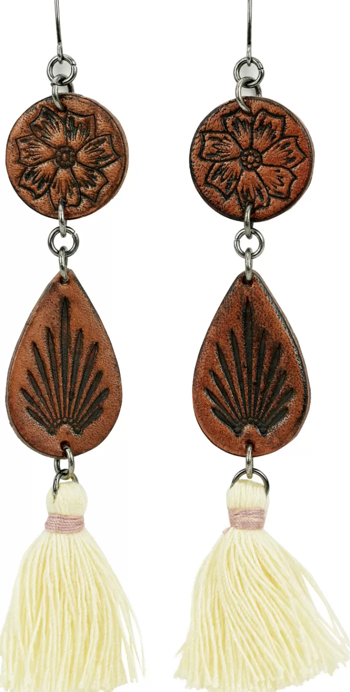 Justin Women's Tooled Leather Earrings^Justin Boots Cheap