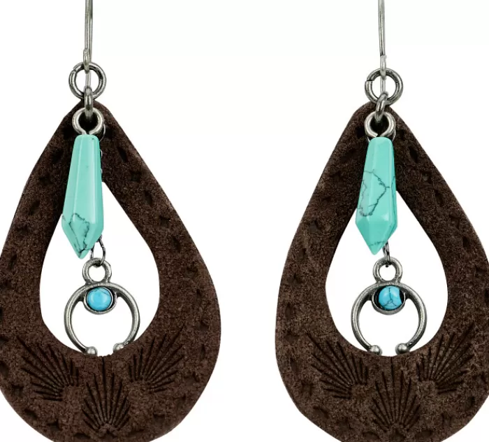 Justin Women's Tooled Leather Earrings^Justin Boots Best Sale