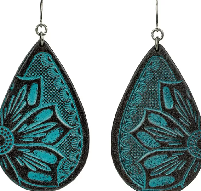 Justin Women's Tooled Leather Earrings^Justin Boots Hot