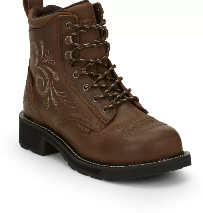 Katerina 6" Steel Toe Waterproof Work Boot^Justin Boots Outlet