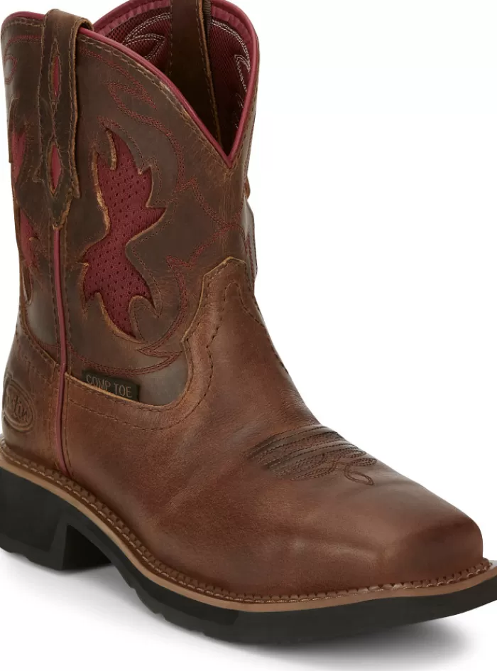 Lathey 8" Nano Composite Toe Work Boot^Justin Boots Store