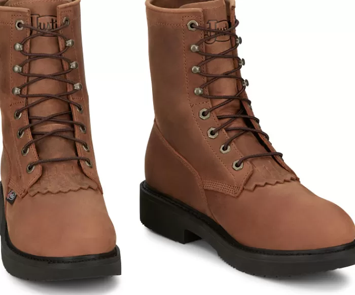 Livestock 8” Steel Toe^Justin Boots Outlet