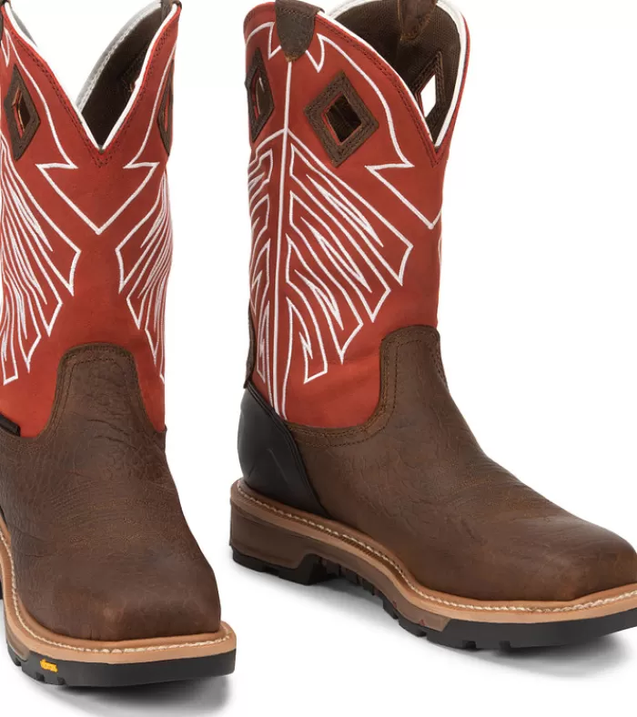 Roughneck 12" Waterproof Steel Toe^Justin Boots Flash Sale