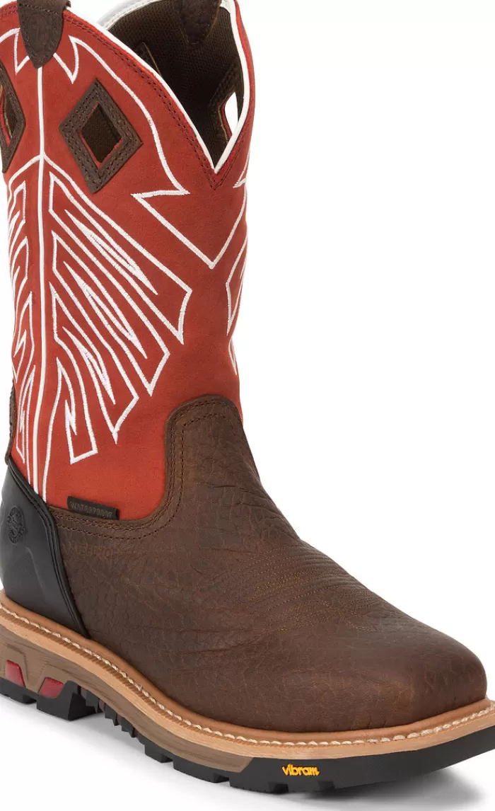 Roughneck 12" Waterproof Steel Toe^Justin Boots Flash Sale