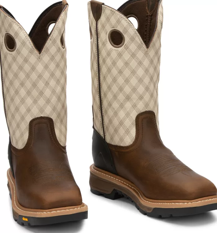 Roughneck 12" Work^Justin Boots Discount