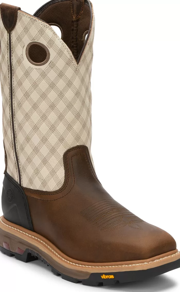 Roughneck 12" Work^Justin Boots Discount