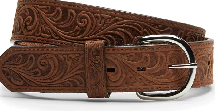 Scroll Tooled Belt^Justin Boots Cheap