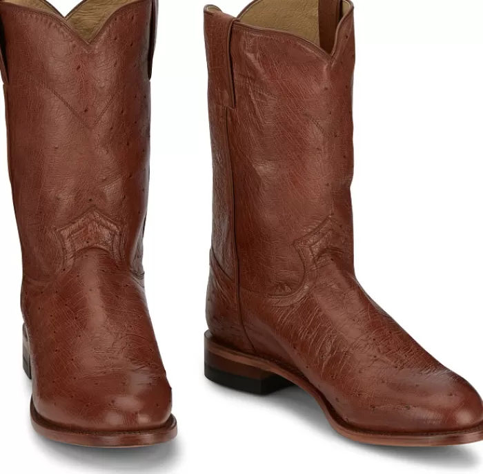 Stinson 10" Smooth Ostrich Roper^Justin Boots Fashion