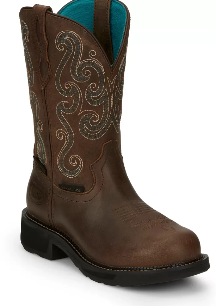 Tasha 11" Steel Toe Waterproof Work Boot^Justin Boots Cheap
