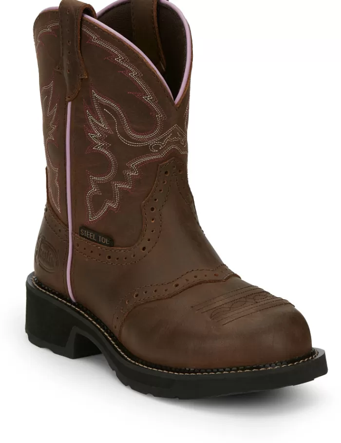 Wanette 8" Steel Toe Waterproof Work Boot^Justin Boots Store